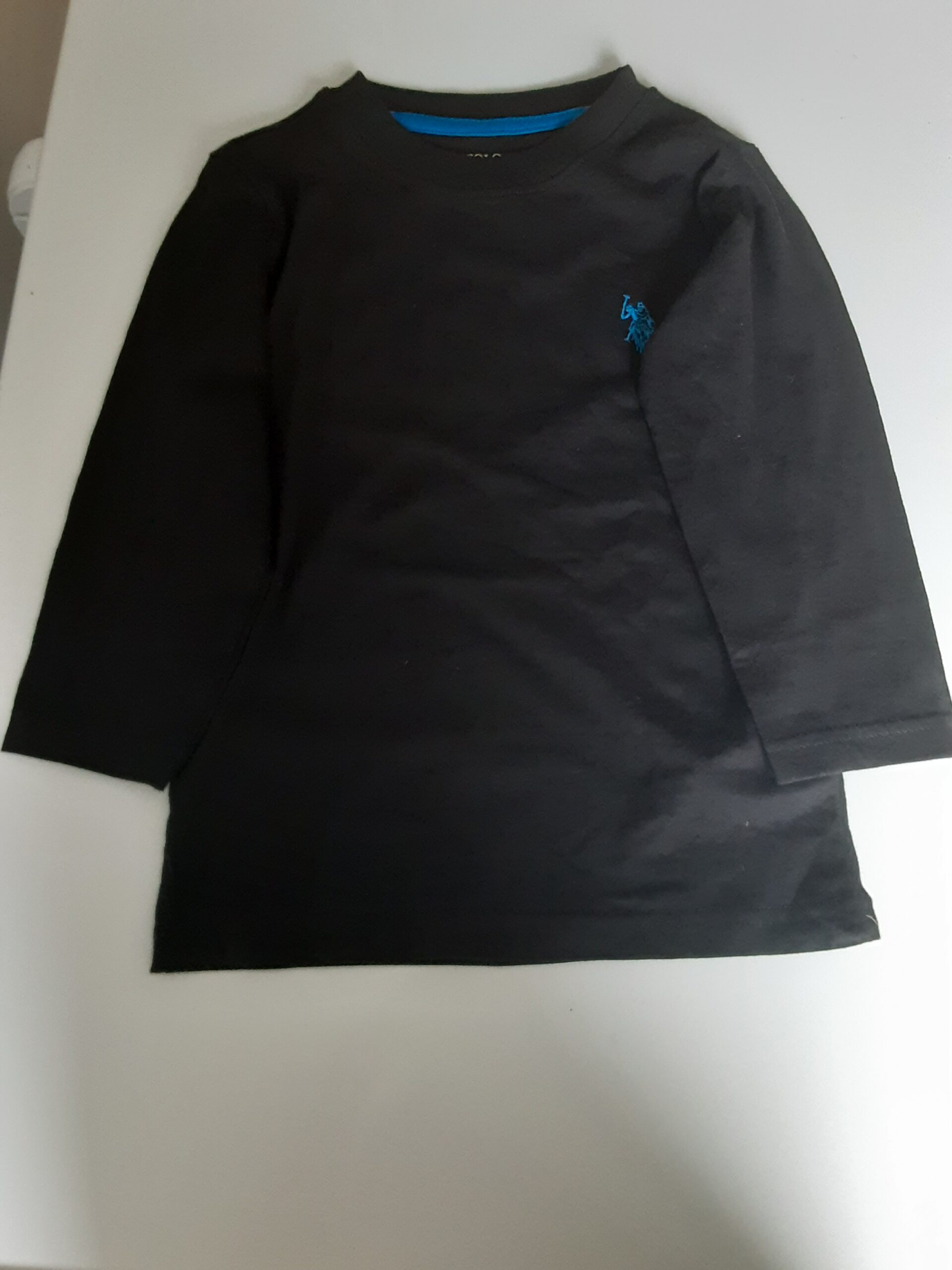 Polo long sleeved shirt black/blue