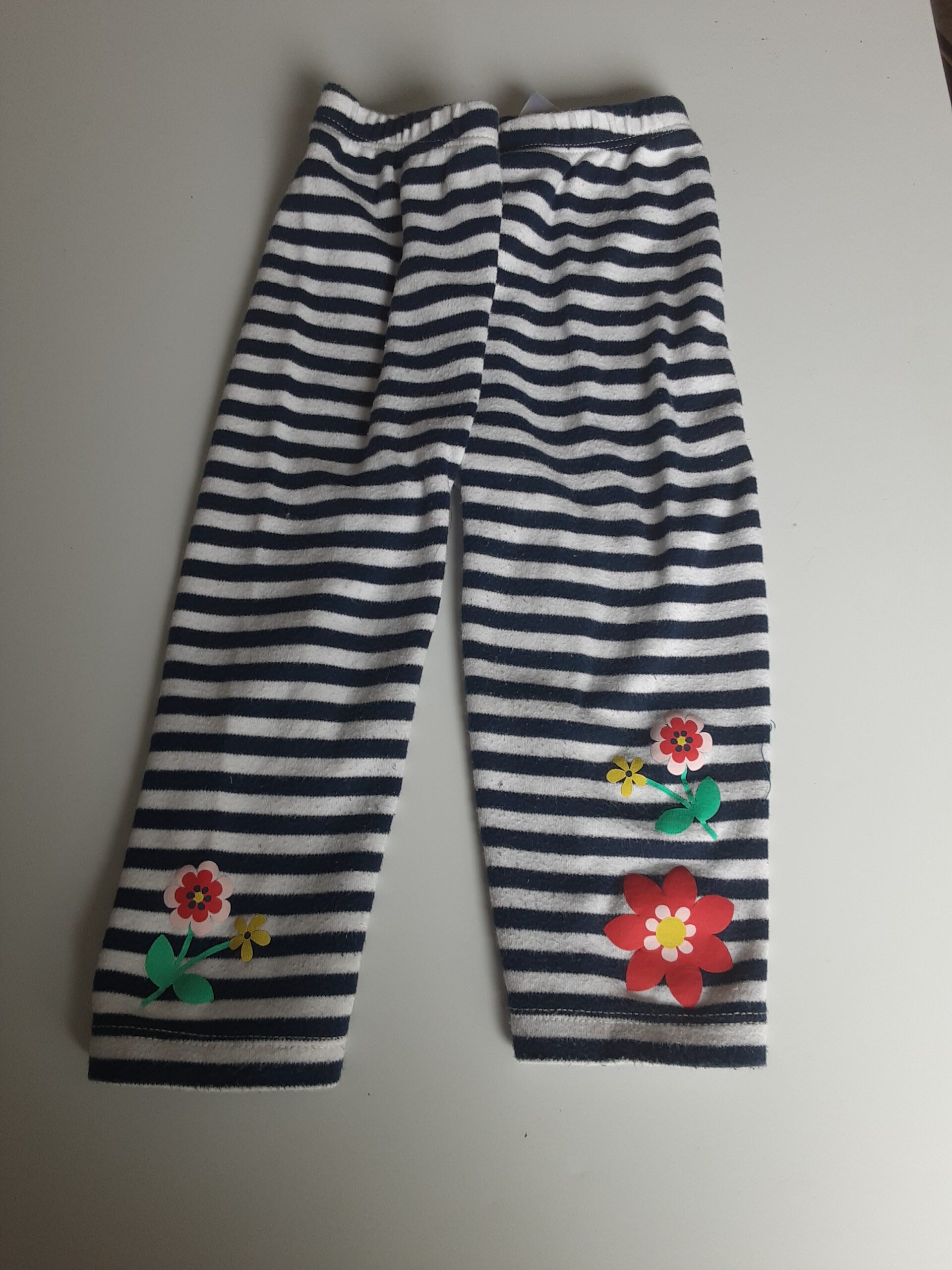 Striped Legging with Flowers