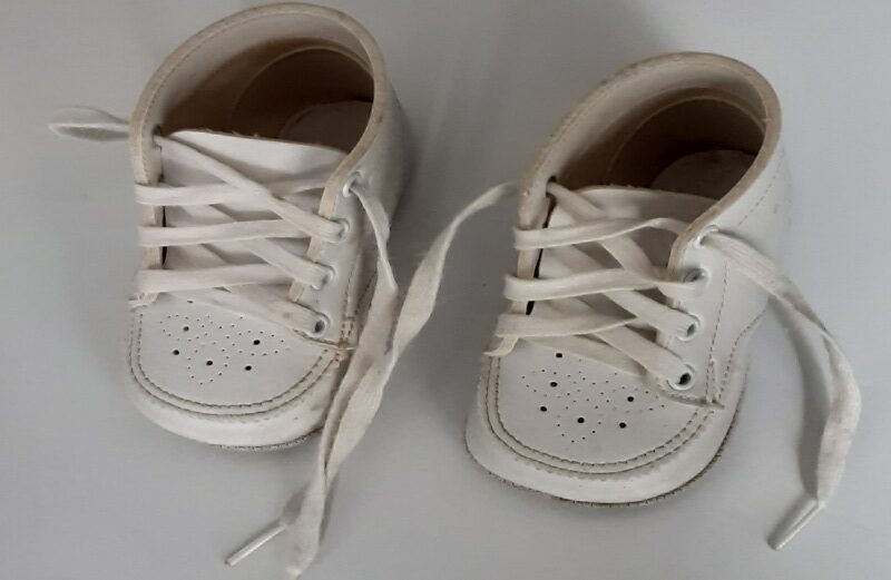 Lace up front infant shoes